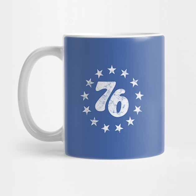 76 - Star Design (Worn White on Blue) by jepegdesign